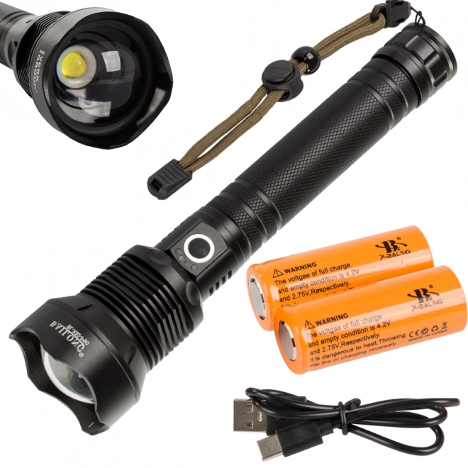 Vojenská taktická svítilna s Cree LED XHP90 Zoom Balong