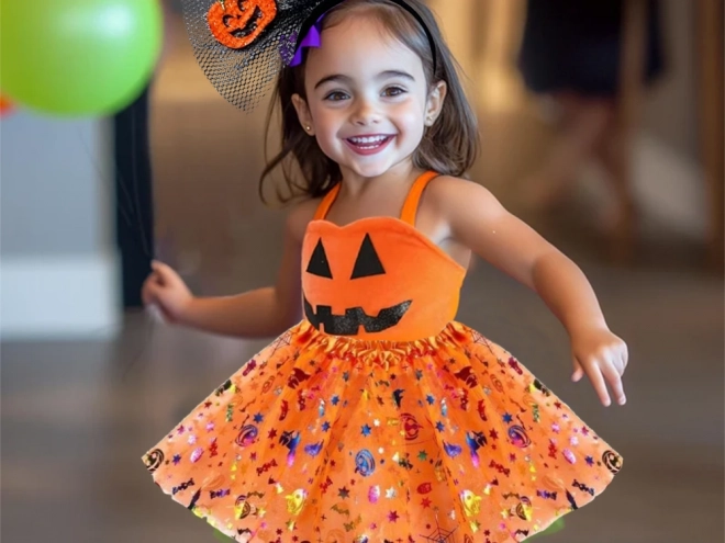 Halloweenský kostým s čelenkou a tutu sukní