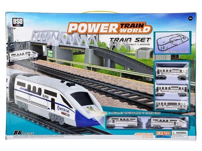 Elektrický osobní vláček s dlouhými kolejnicemi