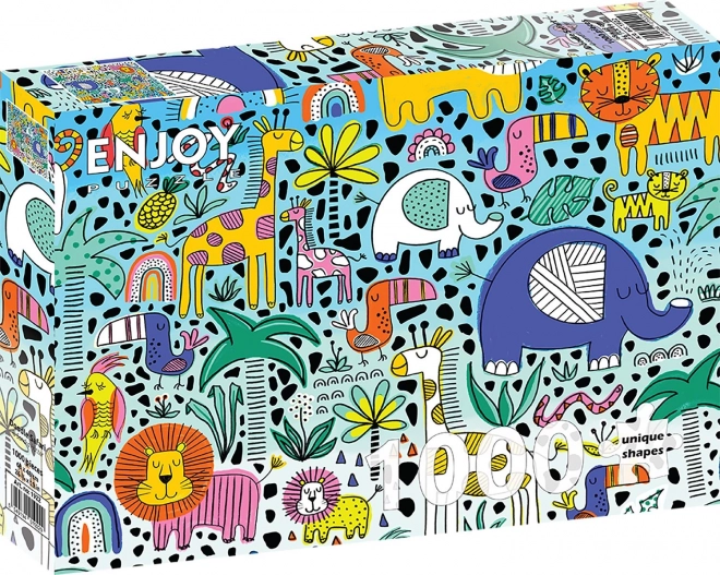 ENJOY puzzle 1000 dílků – doodle safari