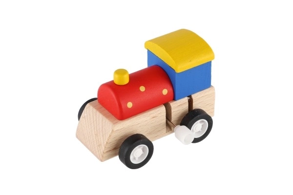 Mašinka na klíček dřevo 7cm asst 3 barvy