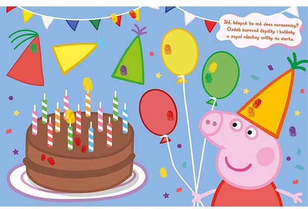 Barevné prstíky Peppa Pig