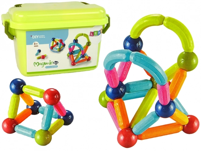 Magnetické vzdělávací stavebnice - 68 kusů