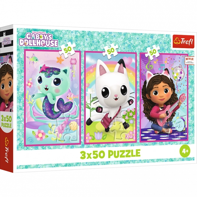 Puzzle 3x50 Gabbys Domeček
