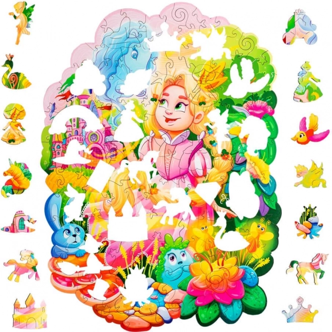 DŘEVĚNÉ BAREVNÉ PUZZLE - Amelia Princess of Magic