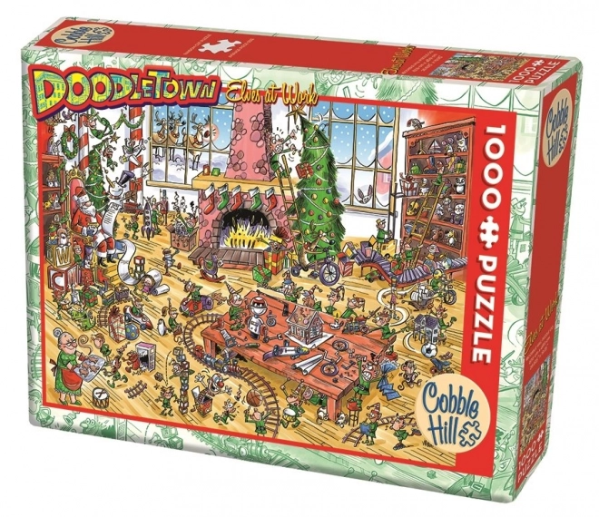 Puzzle DoodleTown: Pracující skřítkové 1000 dílků