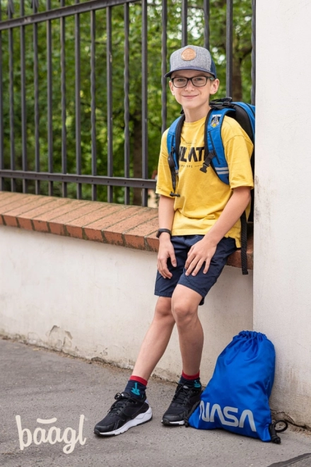 Sáček na záda NASA modrý