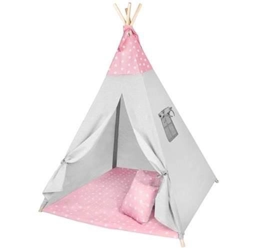 Dětské teepee s mráčky – Růžové