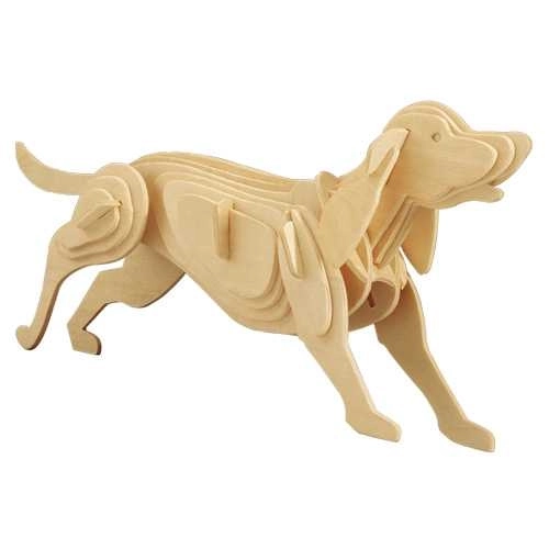 Woodcraft dřevěné 3D puzzle pes