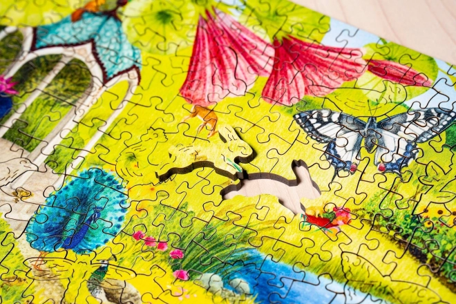 Dřevěné puzzle Divoká zahrada 500 dílků