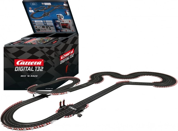 autodráha carrera digital 132 mix and race 13,7 m se změnou pruhů a bezdrátovými ovladači