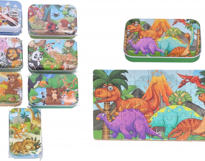 Puzzle 60 ks v plechové krabičce