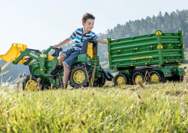 Rolly Toys zelená rolovací vyklápěcí přívěs