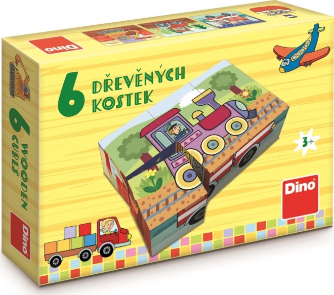 DOPRAVNÍ PROSTŘEDKY 6 Dřevěné licenční kostky