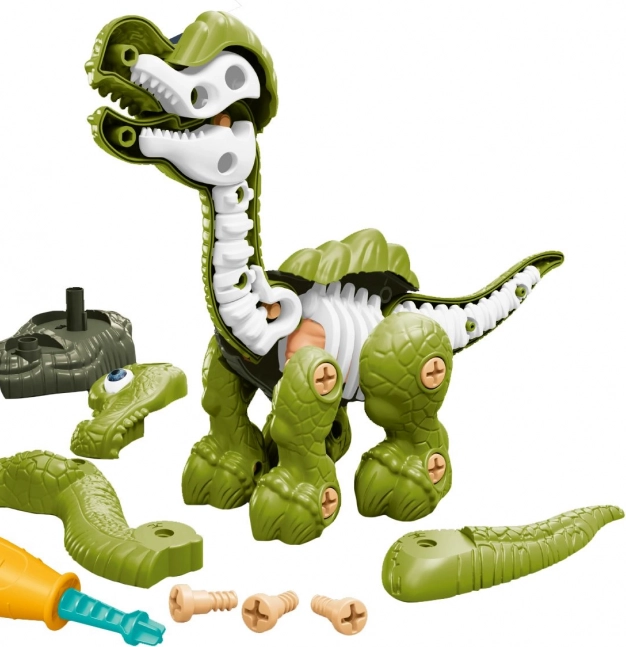 Dinosaurus s kostrou šroubovací zelený