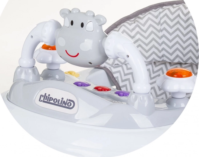 CHIPOLINO Chodítko interaktivní Little Cow – šedé