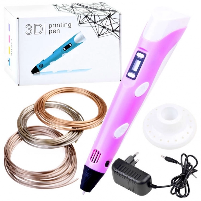 Magické 3D pero s náplněmi – Růžová