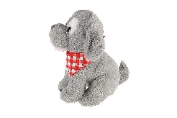 Azorek šedý psí maskot 26 cm