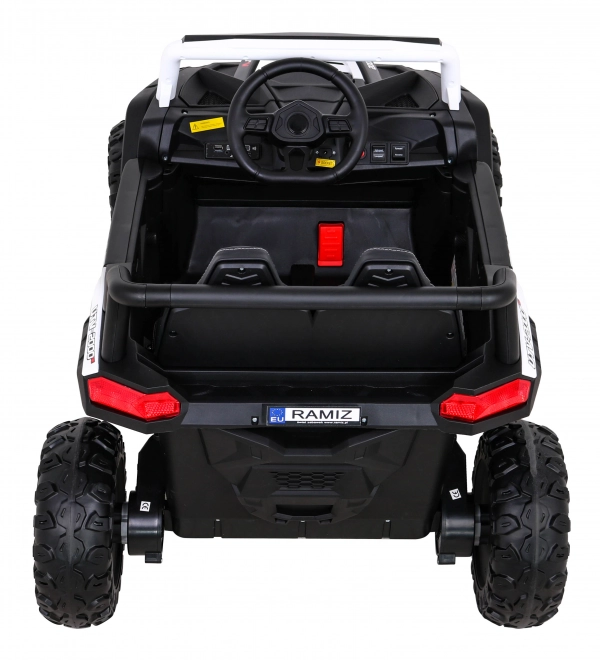 Buggy UTV 2000M mașină de curse cu baterie + sunete MP3 lumini + telecomandă + pornire lentă – Bílé