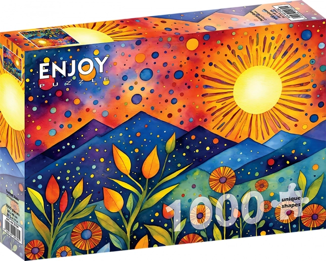 Puzzle Déšť při západu slunce