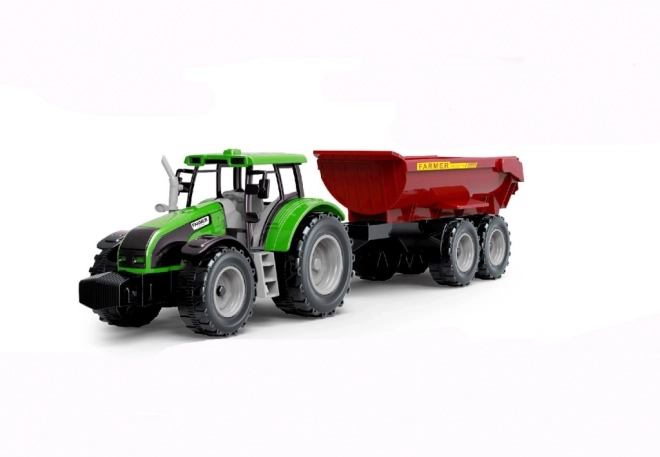 Traktor s přívěsem na setrvačníkový pohon