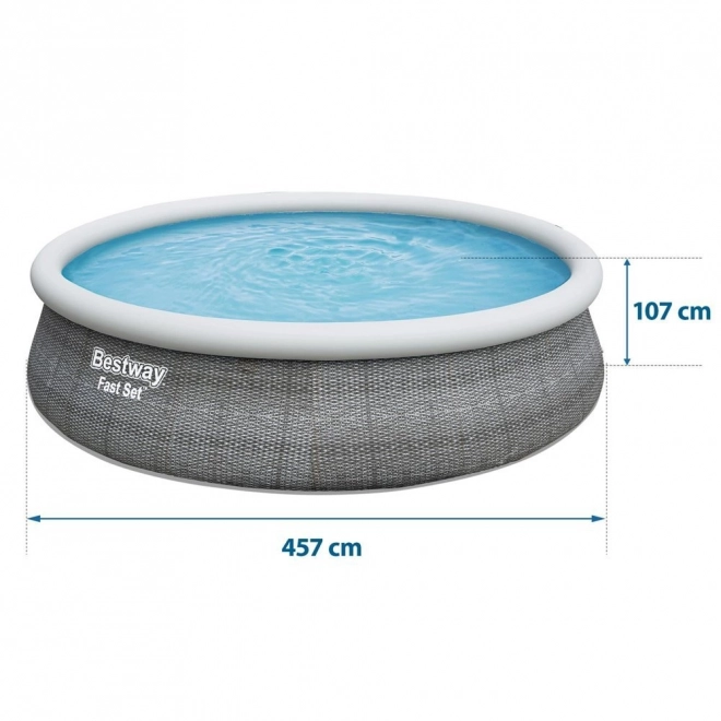 Nafukovací bazén Bestway Fast Set 457 x 107 cm