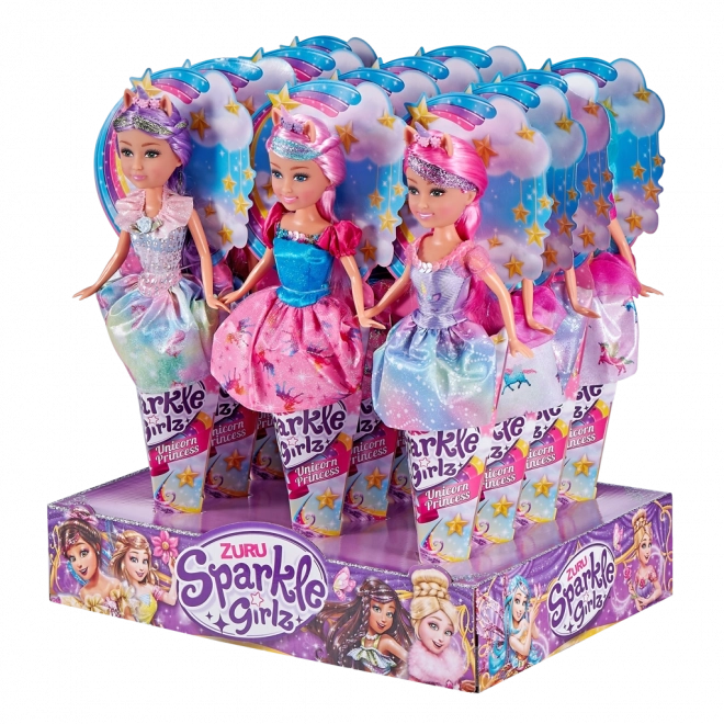 Víla jednorožec Sparkle Girlz v kornoutku