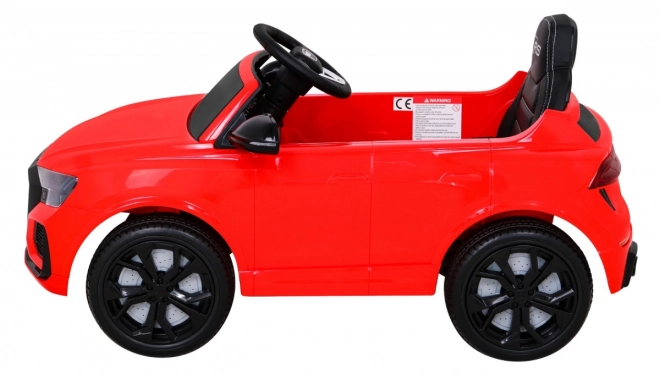Audi RS Q8 Baterie auto + telecomandă + pornire lentă + EVA + LED + MP3 USB – Červená