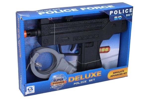 Pistole - Policejní samopal s pouty set 24 cm