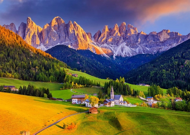ENJOY puzzle kostel v Dolomitech, Itálie – 1000 dílků