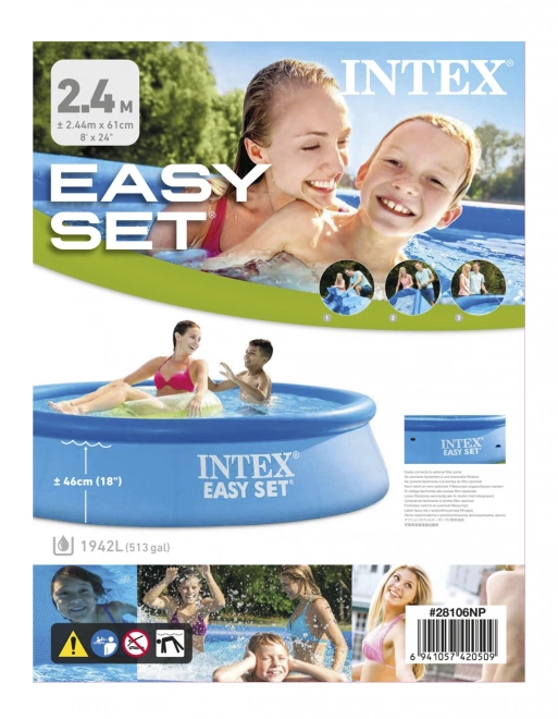 Nafukovací bazén Intex Easy Set 244x61 cm