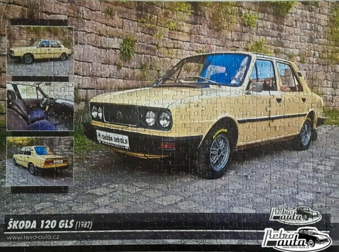 Puzzle Retro-Auta Škoda 120 GLS 500 dílků