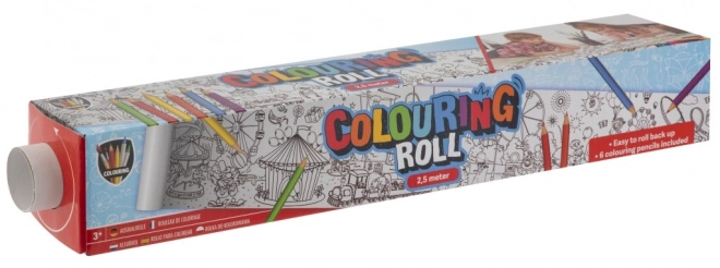 Vymalovávací role s předtiskem a pastelkami