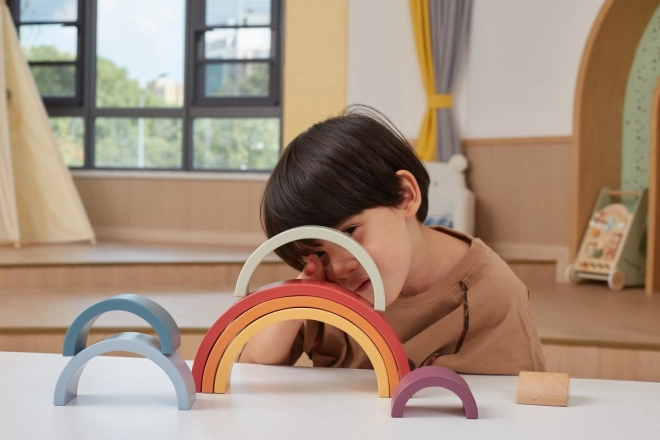 Dřevěná duha puzzle VIGA PolarB Montessori