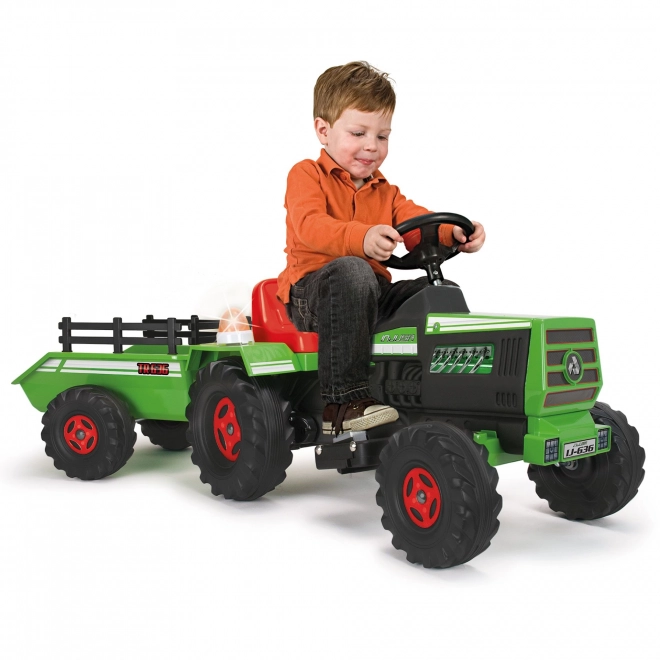 Dětský elektrický traktor s přívěsem 6V