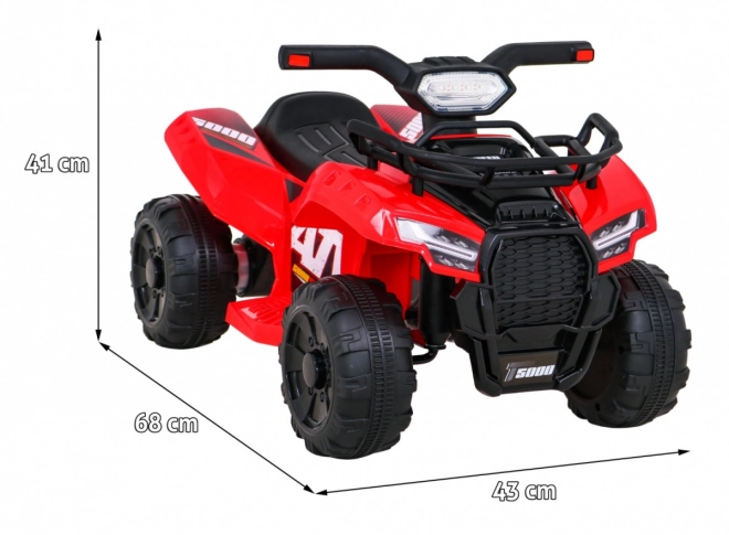 Dětská bateriová čtyřkolka Storm + 25W motor + MP3 USB + LED dioda – Červená