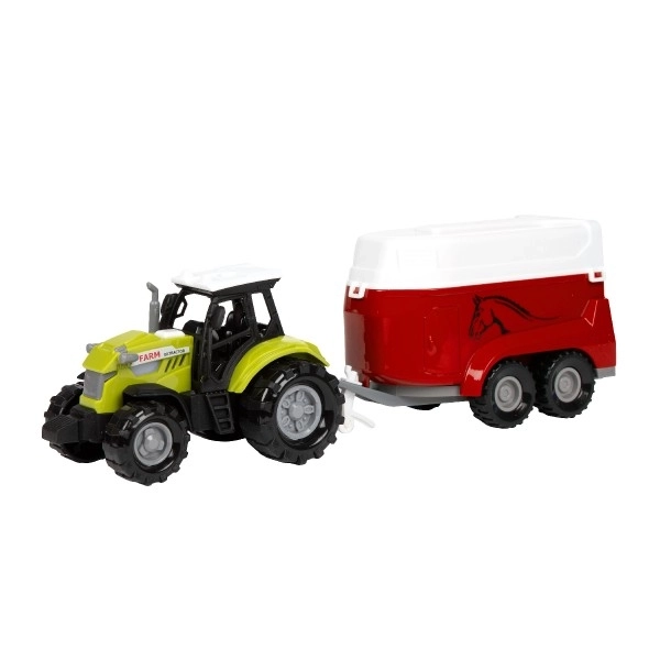 Traktor s přepravníkem na koně se světly a zvuky