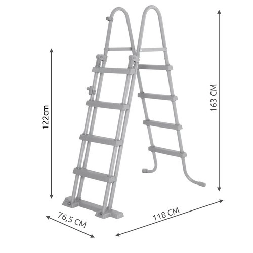 Bezpečná drabinka do bazénu 122 cm Bestway