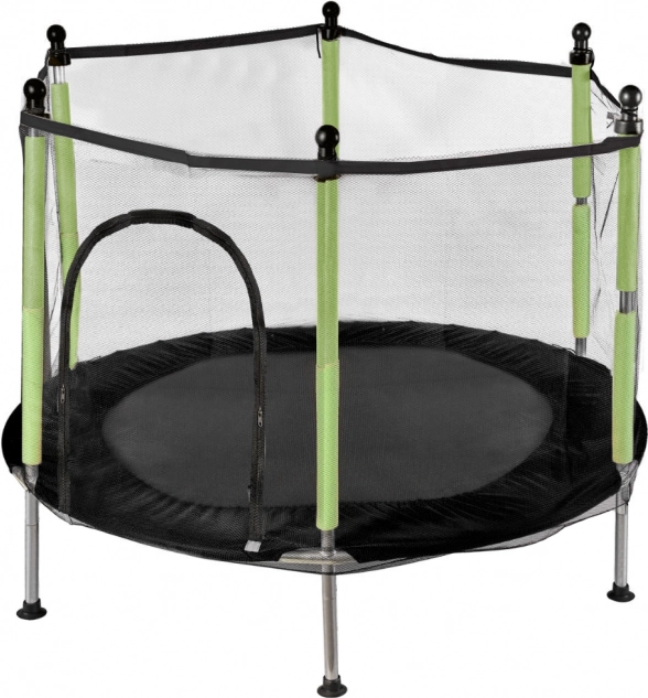 zahradní trampolína pro děti se sítí zelená 140 cm