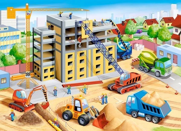 Puzzle Velké Stavební Místo 70 Dílů