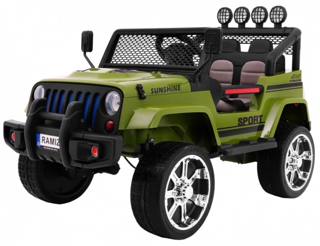 Terénní auto Raptor Drifter Green + Dálkové ovládání + Pohon 4x4 + Úložný prostor + Pomalý start + MP3 LED dioda