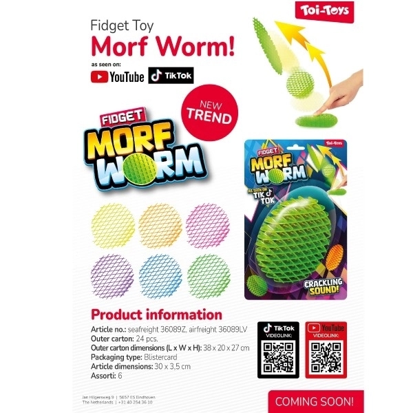 Antistresová hračka Morf Worm