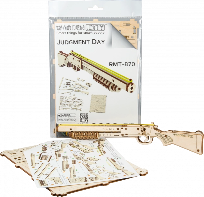 Dřevěné 3D puzzle WOODEN CITY Judgment Day Puška RMT-870