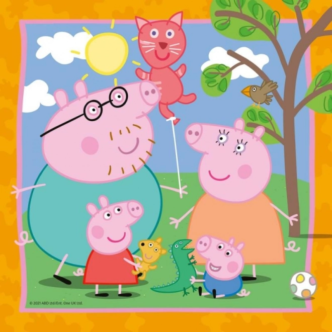 Puzzle Prasátko Peppa 3x49 dílků