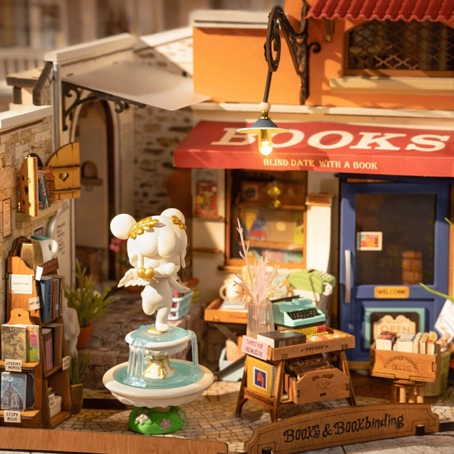 Rolife DIY 3D dřevěné puzzle Knihkupectví na rohu
