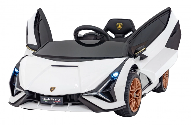 Lamborghini SIAN dětské auto na baterii s ovladačem – Bílé
