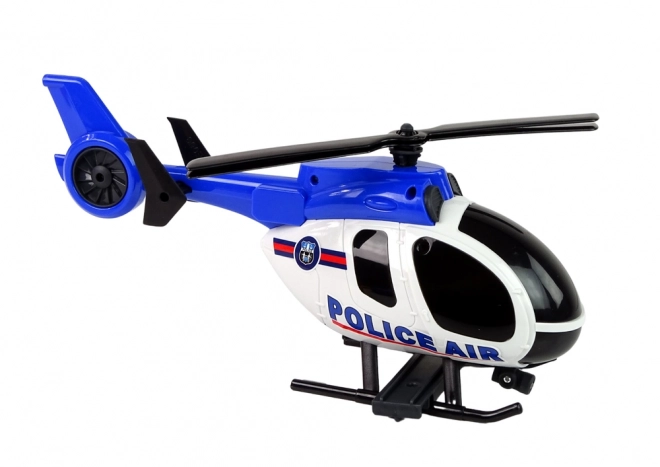 Policejní helikoptéra a auto se zvuky