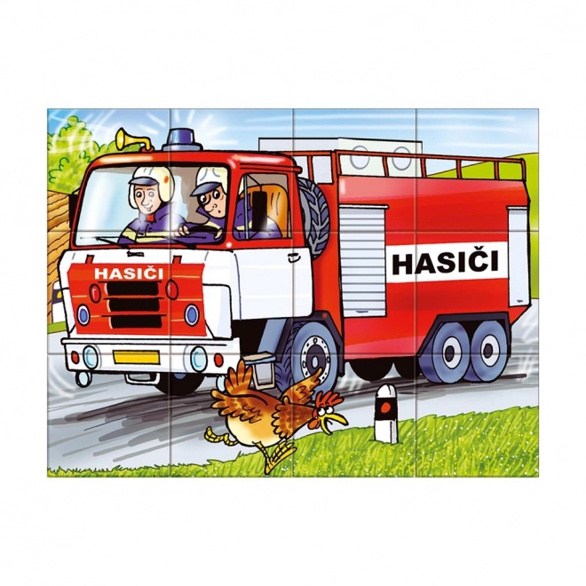 Dětské obrázkové kostky s motivem Mašinka