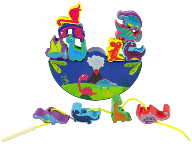 Dřevěná hra Dinosaur Balance Game Dinosaur Arcade Game