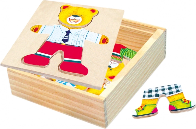 Bino puzzle se šatní skříní a medvídkem